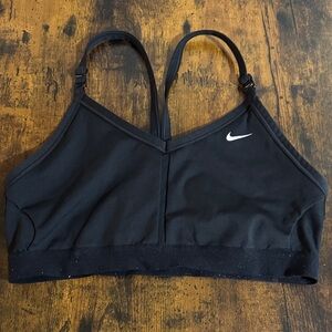 Nike Black Sports Bra with White Logo